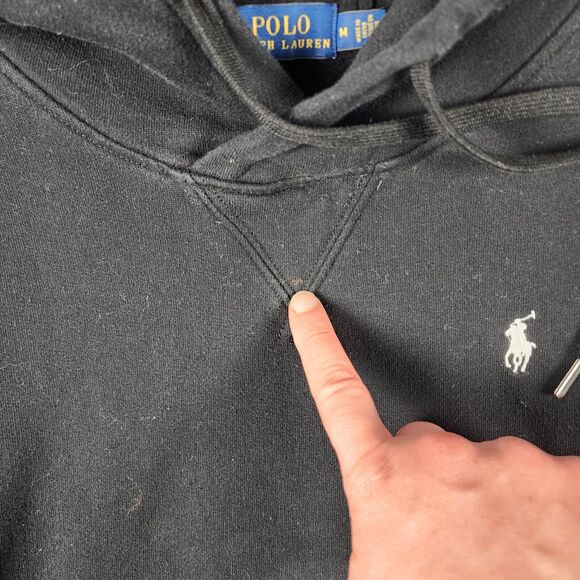 Ralph Lauren Women's Black Side Zip‎ Pullover Hoodie - Medium Rare - Picture 5 of 9